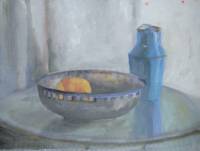 Blue Vessel on Table